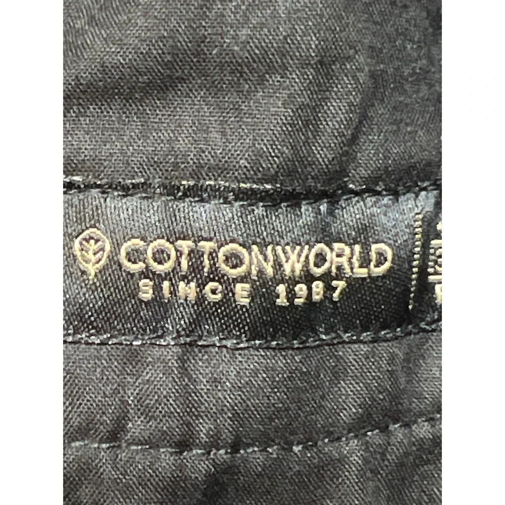 Cottonworld Mens 100% Linen Drawstring Trousers Grey Tapered Pants 32W